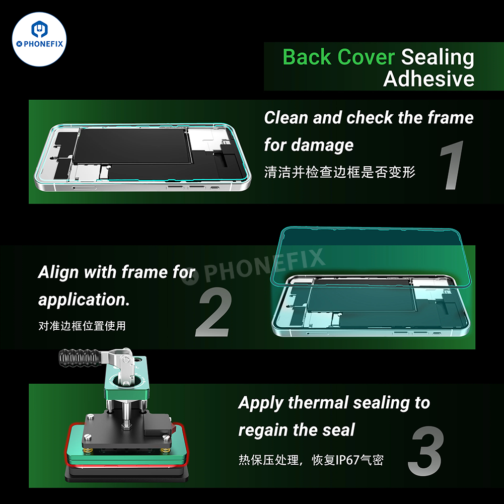 2UUL iPhone Back Cover Sealing Adhesive Pre-cut Double-sided Tape