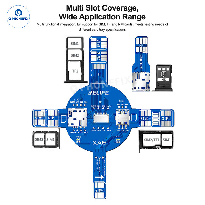 RELIFE XA6 Dual SIM Card Signal Test Board for iPhone Android