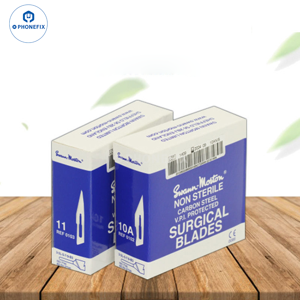 Čepele chirurgického skalpelu Swann Morton z uhlíkové oceli