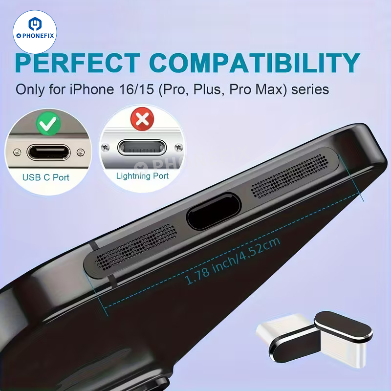 Type-C Dust Plug Speaker Dustproof Net for iPhone 17/16/15 Android