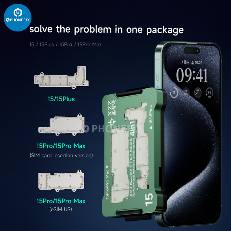 XZZ iPhone 15 सीरीज 4 इन 1 मदरबोर्ड लेयर्ड टेस्ट फिक्सचर