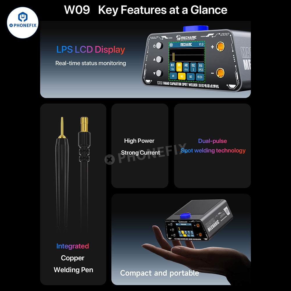 MECHANIC W09 Farad Capacitor Spot Welder for Battery Cell Welding - CHINA PHONEFIX SHOP Team