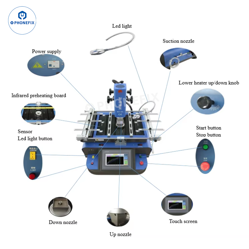 WDS-580 BGA Rework Station for Desoldering Reballing Soldering BGA SMD IC