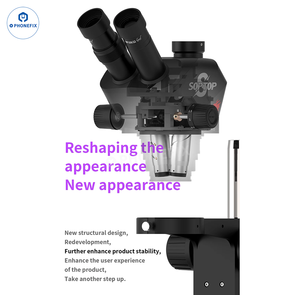 SOPTOP 7-60X Ultra Trinocular Stereo Microscope with 4K Camera