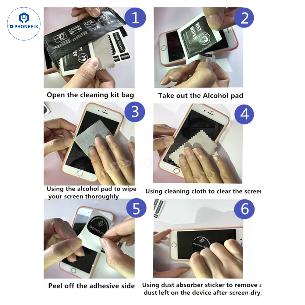 Alcohol Wet Dry Wipes Pack for Phone Screen Camera Lens Cleaning