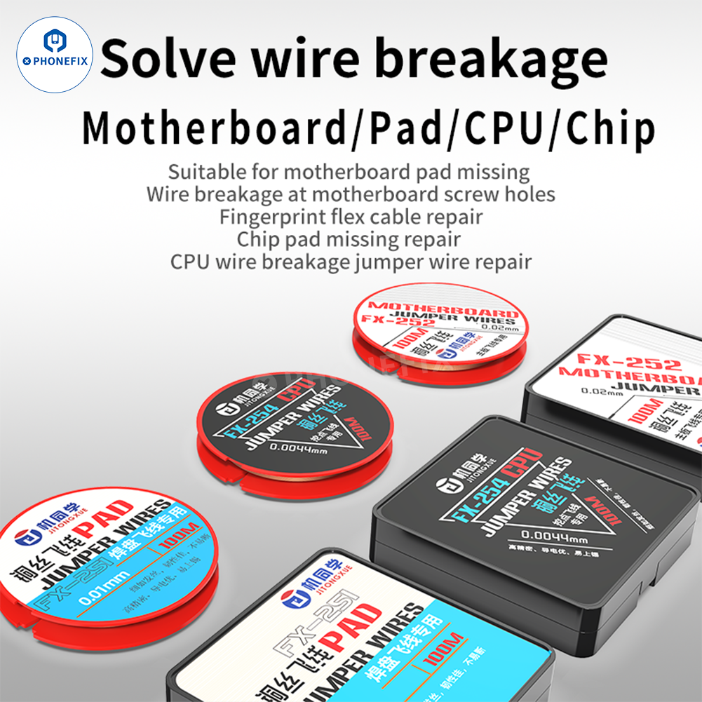 JTX Jumper Wires for Phone Motherboard CPU IC Pad Soldering Repair