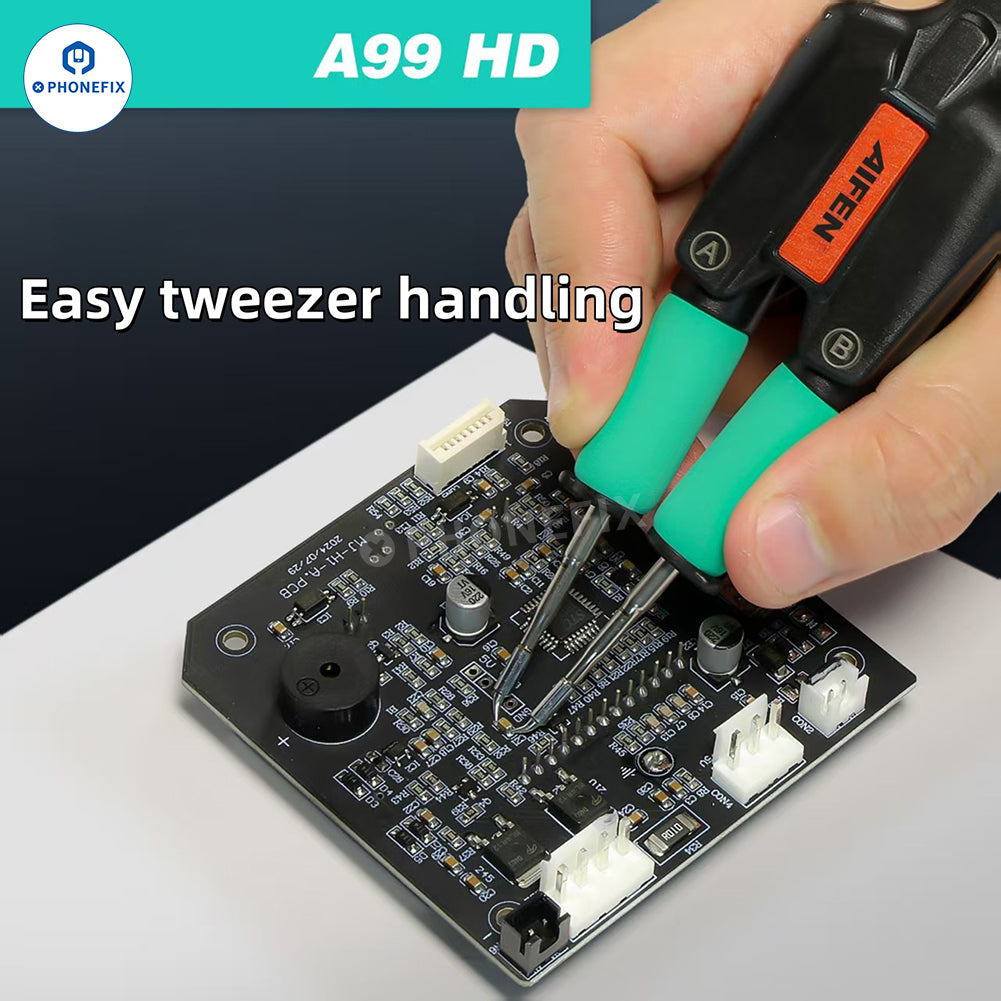 AIFEN A99 HD Soldering Station with C210 C245 Iron Electric Tweezers