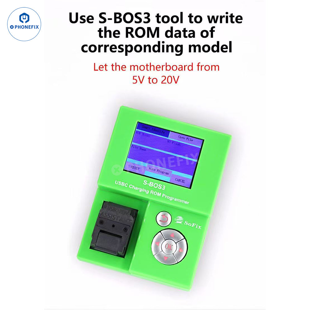SoFix S-BOS3 CD3215 CD3217 USB-C Charging IC ROM Programmer - CHINA PHONEFIX SHOP Team