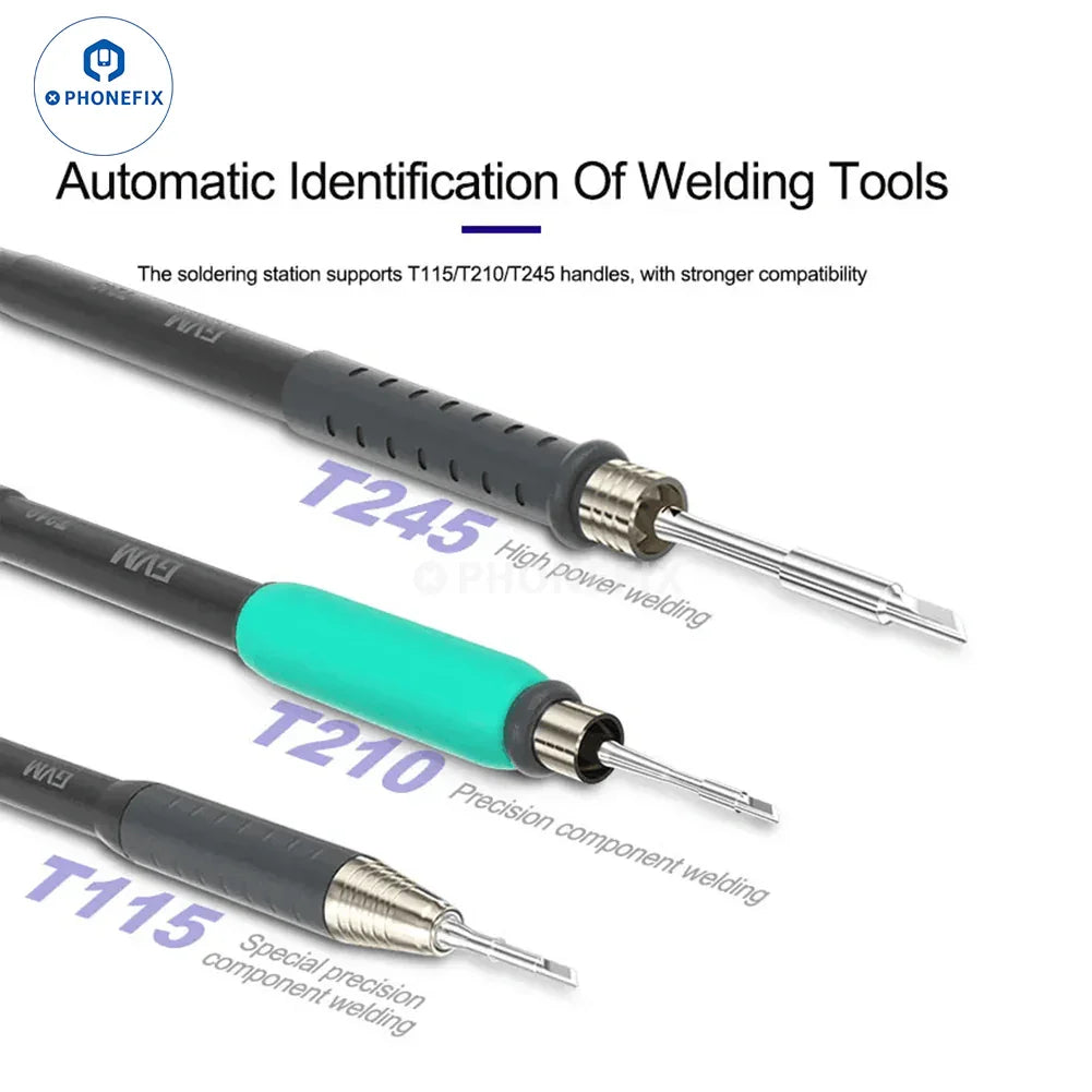 GVM H3 3 IN 1 Smart Soldering Station With T210 T115 T245 Handles gvm-h3-3-in-1-smart-soldering-station-with-t210-t115-t245-handles