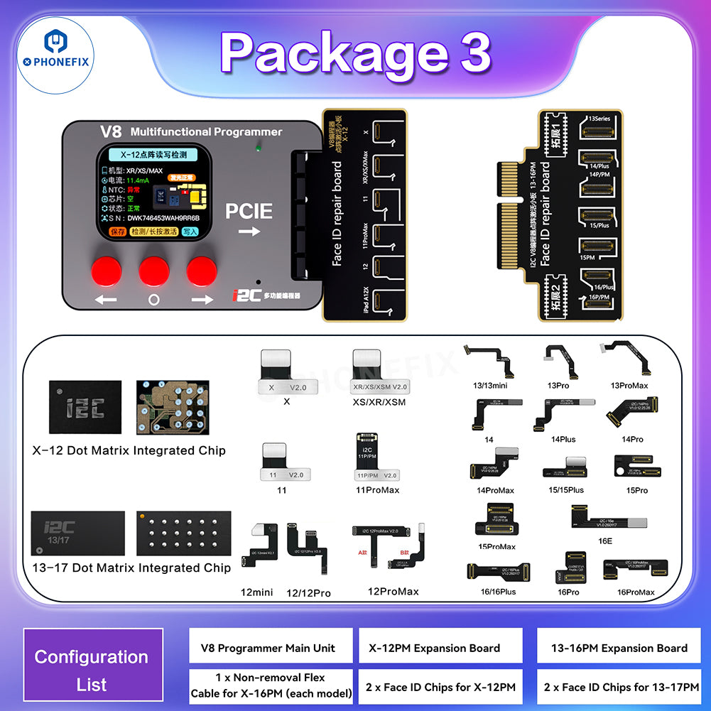 i2C V8 Multifunctional Programmer for iPhone Face ID Repair - CHINA PHONEFIX SHOP Team