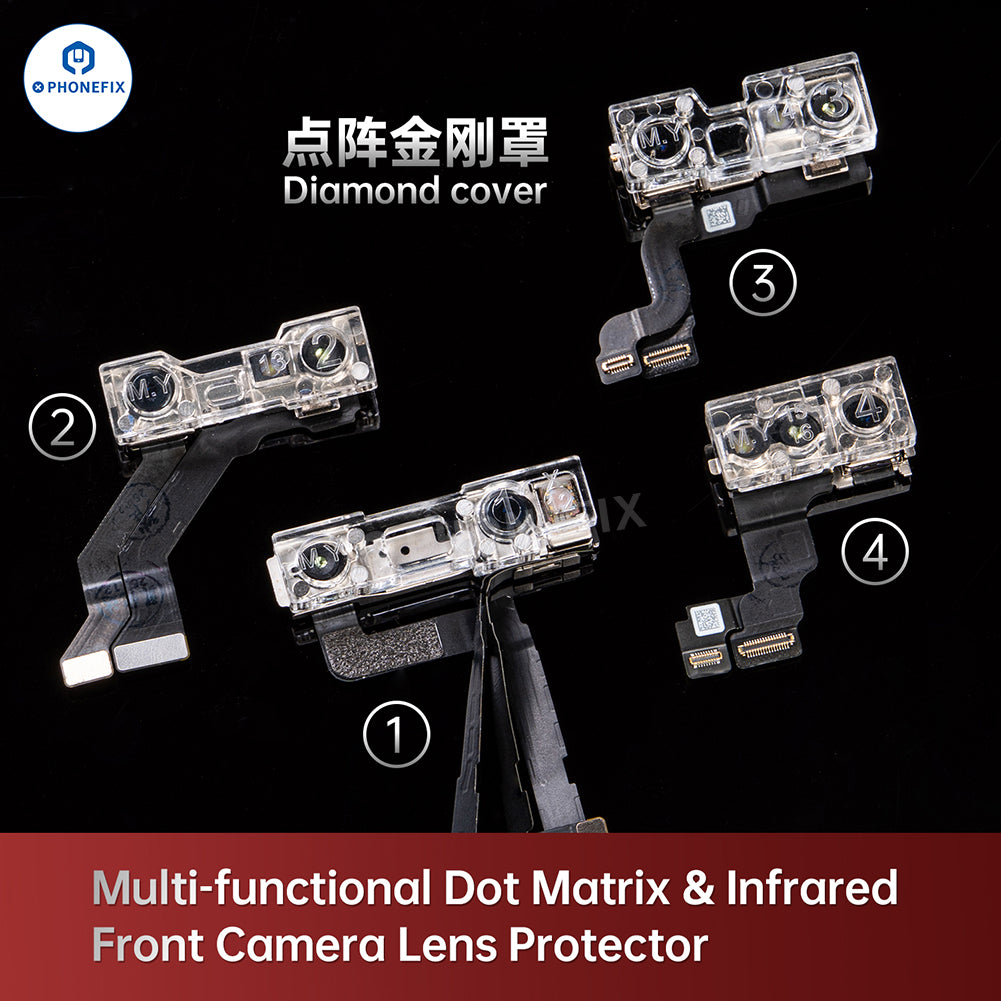 YCS M.Y iPhone Front Camera Lens Diamond Cover Dot Matrix Protector