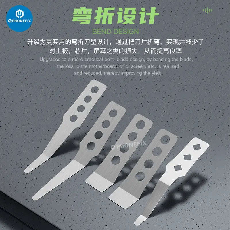 2uFix Special Bent Blade Set IC Removal Mobile Phone Repair