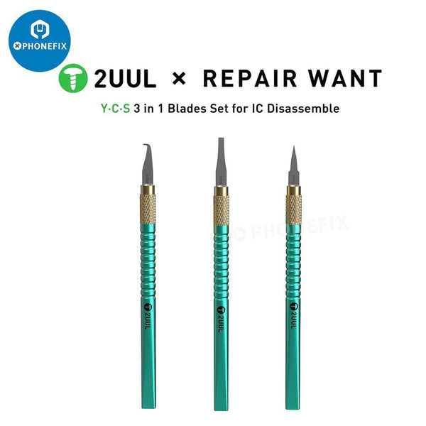 2UUL YCS 3 In 1 Blades Set CPU IC Disassemble Glue Removal Tool - CHINA PHONEFIX
