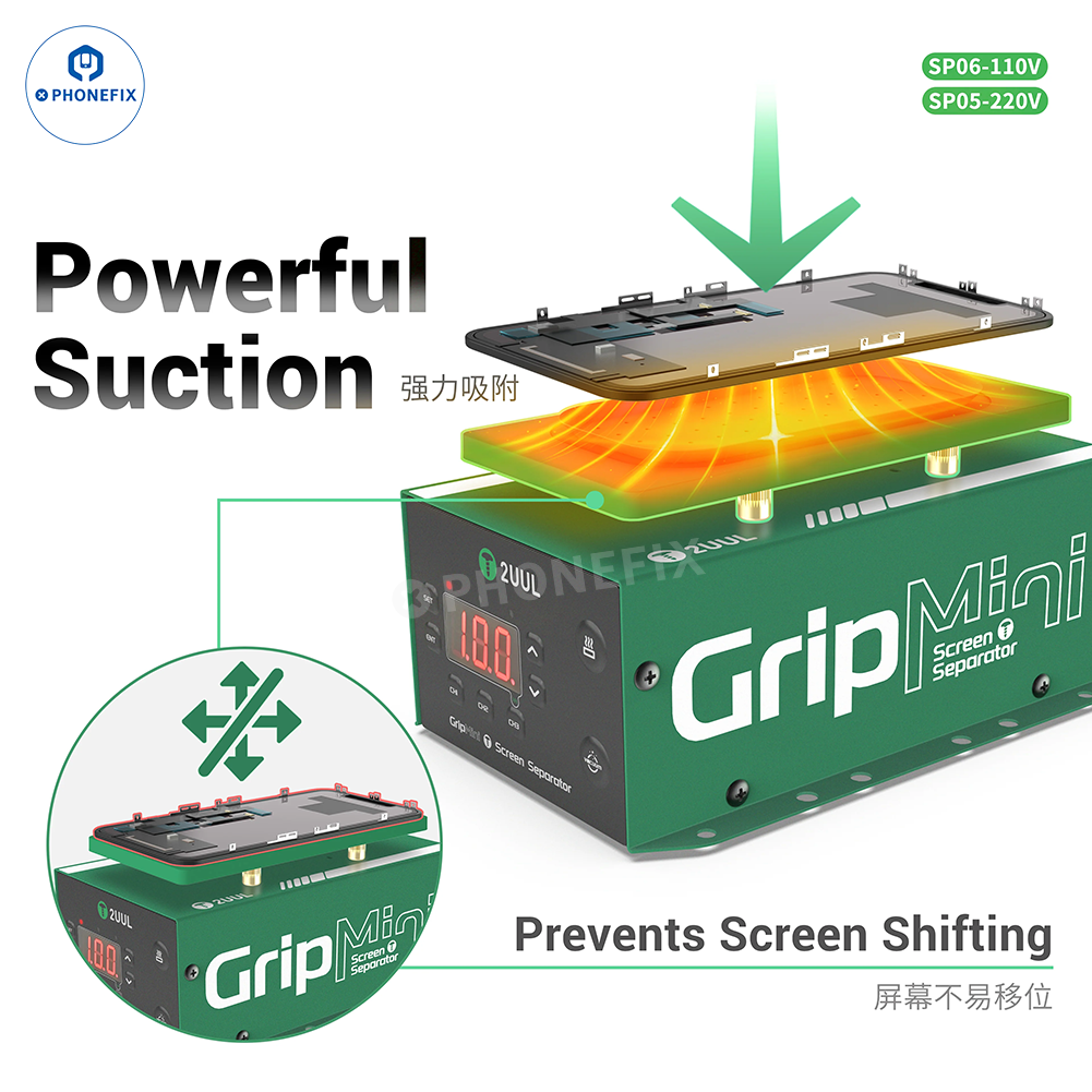 2UUL SP01 Grip X Phone Screen Heating Separator with Suction Pad