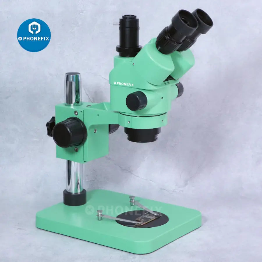 3.5X-180X Green Trinocular Stereo Zoom Microscope For Phone