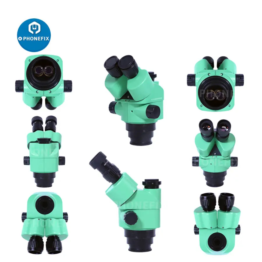 3.5X-180X Green Trinocular Stereo Zoom Microscope For Phone