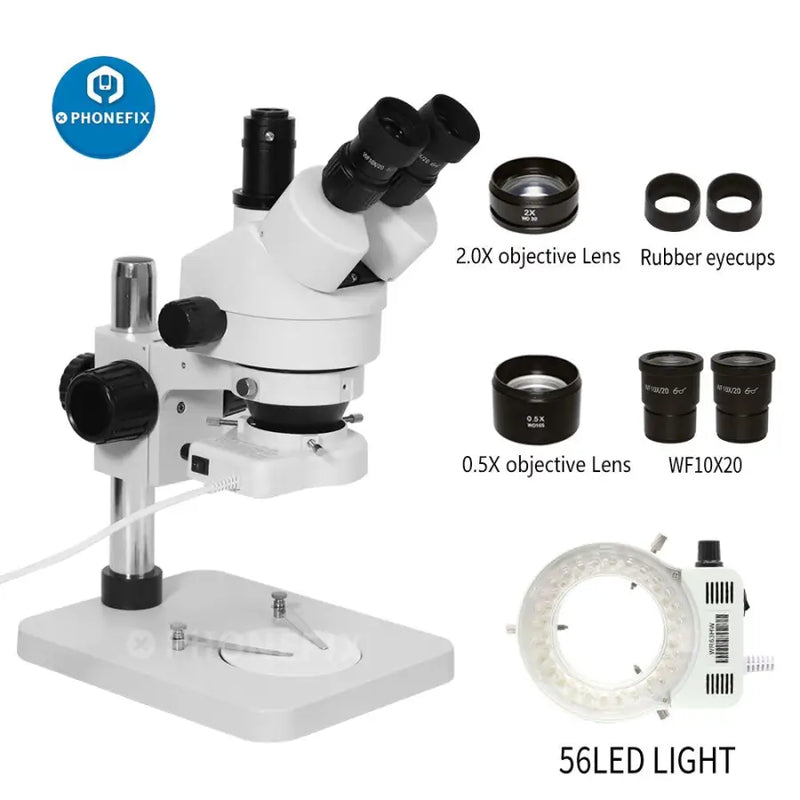 3.5X-180X Stereo Zoom Trinocular Microscope for PCB