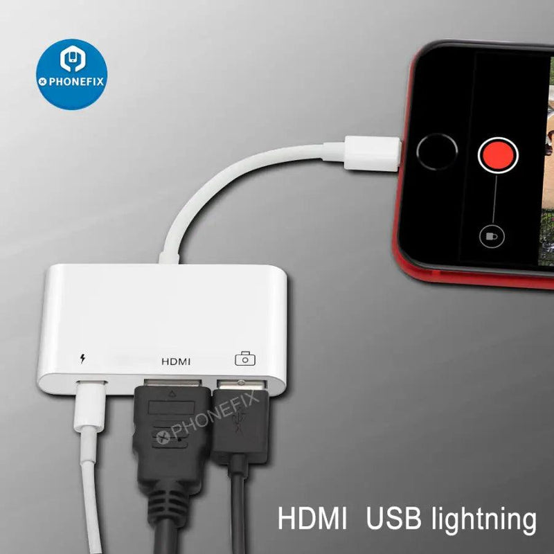 3-in-1 iPhone Lightning to Lightning USB 3.0 Port OTG Adapter - CHINA PHONEFIX