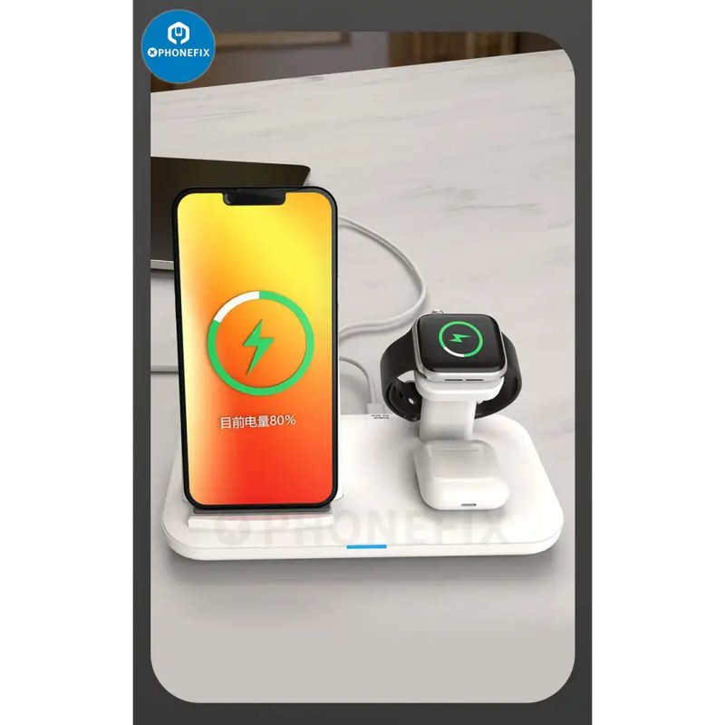 3 in 1 Wireless Charging Station Fast Charger for Phone iWatch AirPods