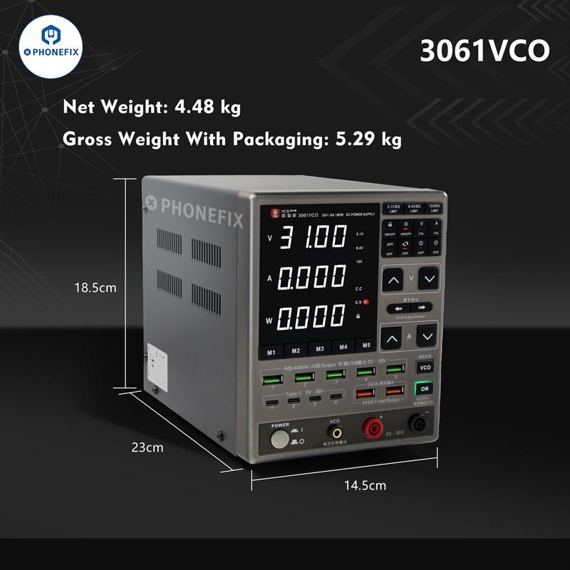 YCS 3060 3061 30V 6A DC Power Supply Phone PCB Repair Ammeter