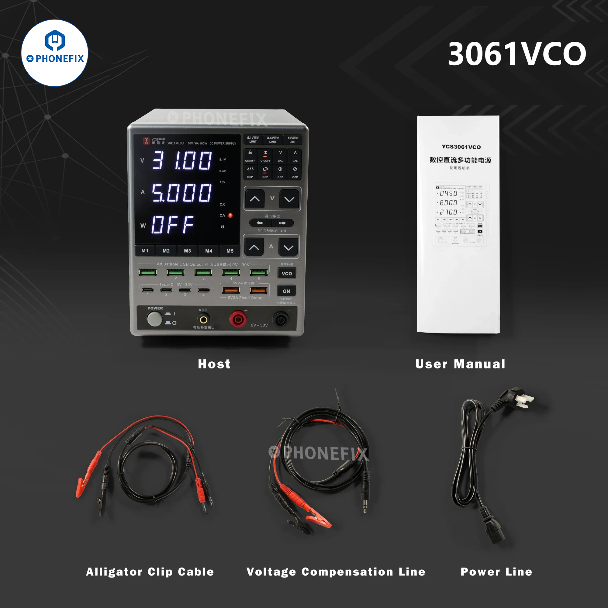 YCS 3060 3061 30V 6A DC Power Supply Phone PCB Repair Ammeter