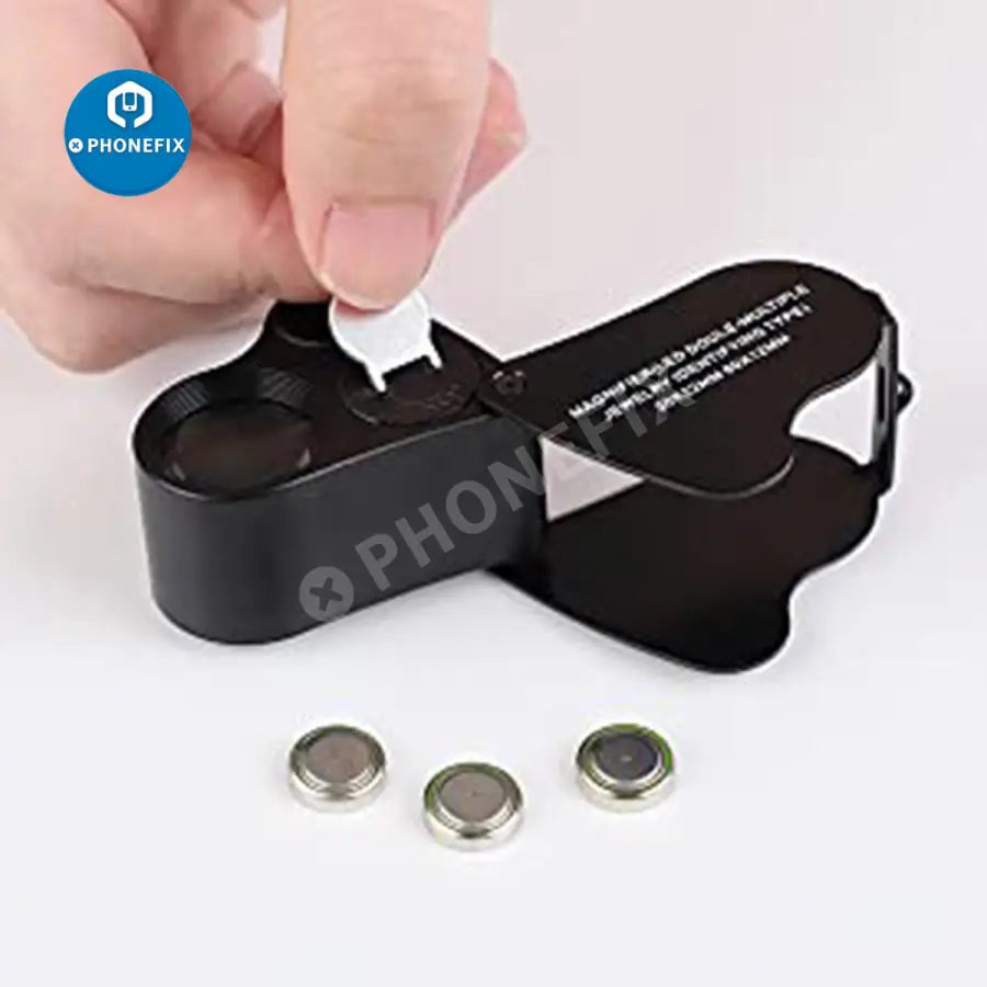 30X-60X Foldable Jewelry Magnifier With LED Light Repair