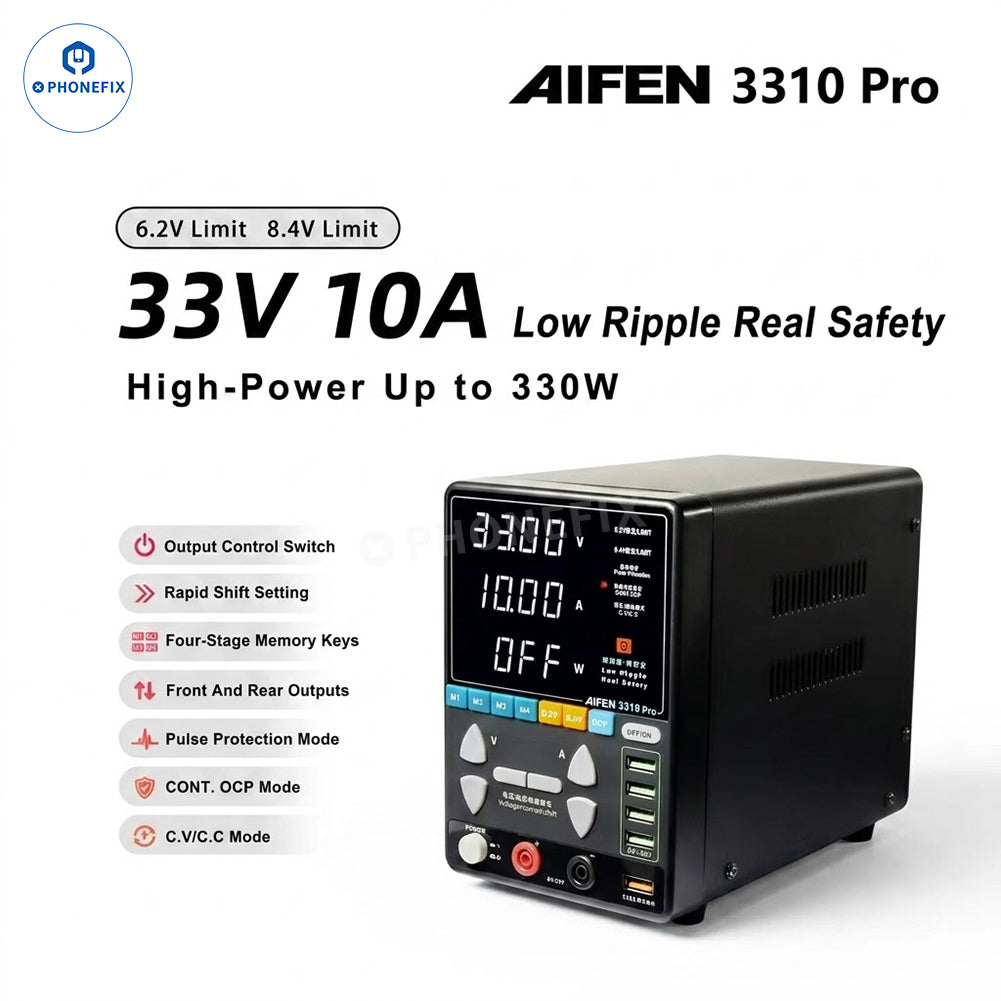 AIFEN 3310PRO Power Supply 33V/10A 330W High-Power Adjustable Switching DC Power Supply - CHINA PHONEFIX SHOP Team