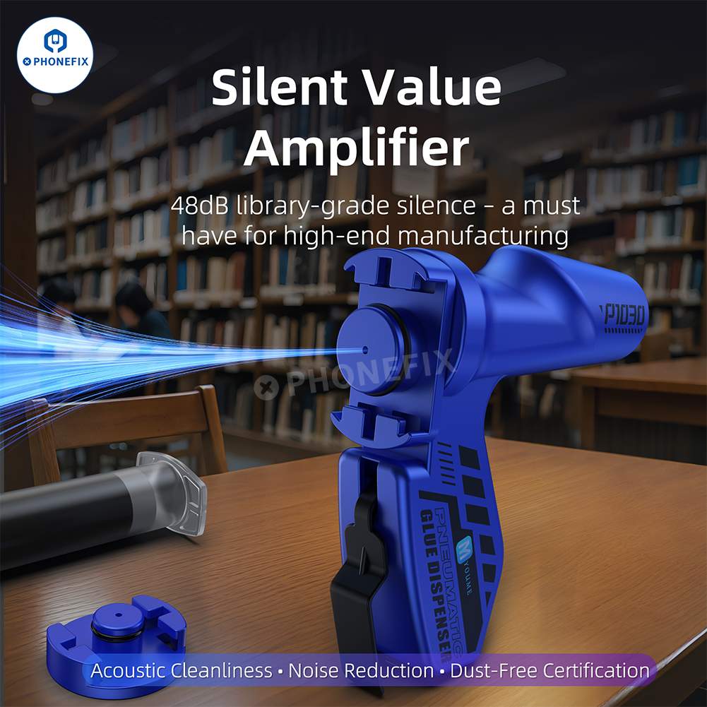 Electric Pneumatic Glue Gun Dual Grip Paste Dispenser for Phone Repair