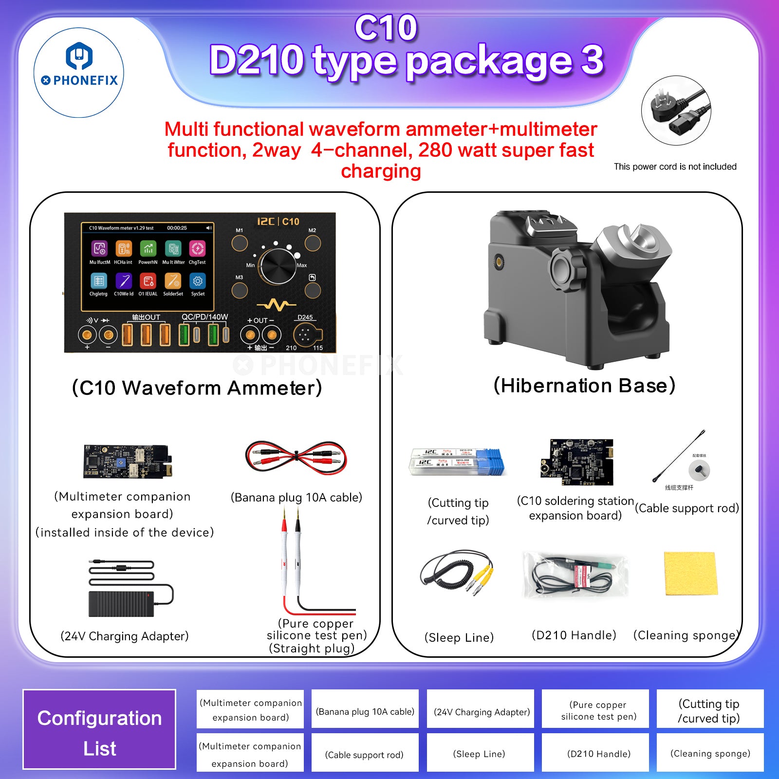 i2C C09 C10 Waveform Ammeter Voltage Measurement Charge Tester