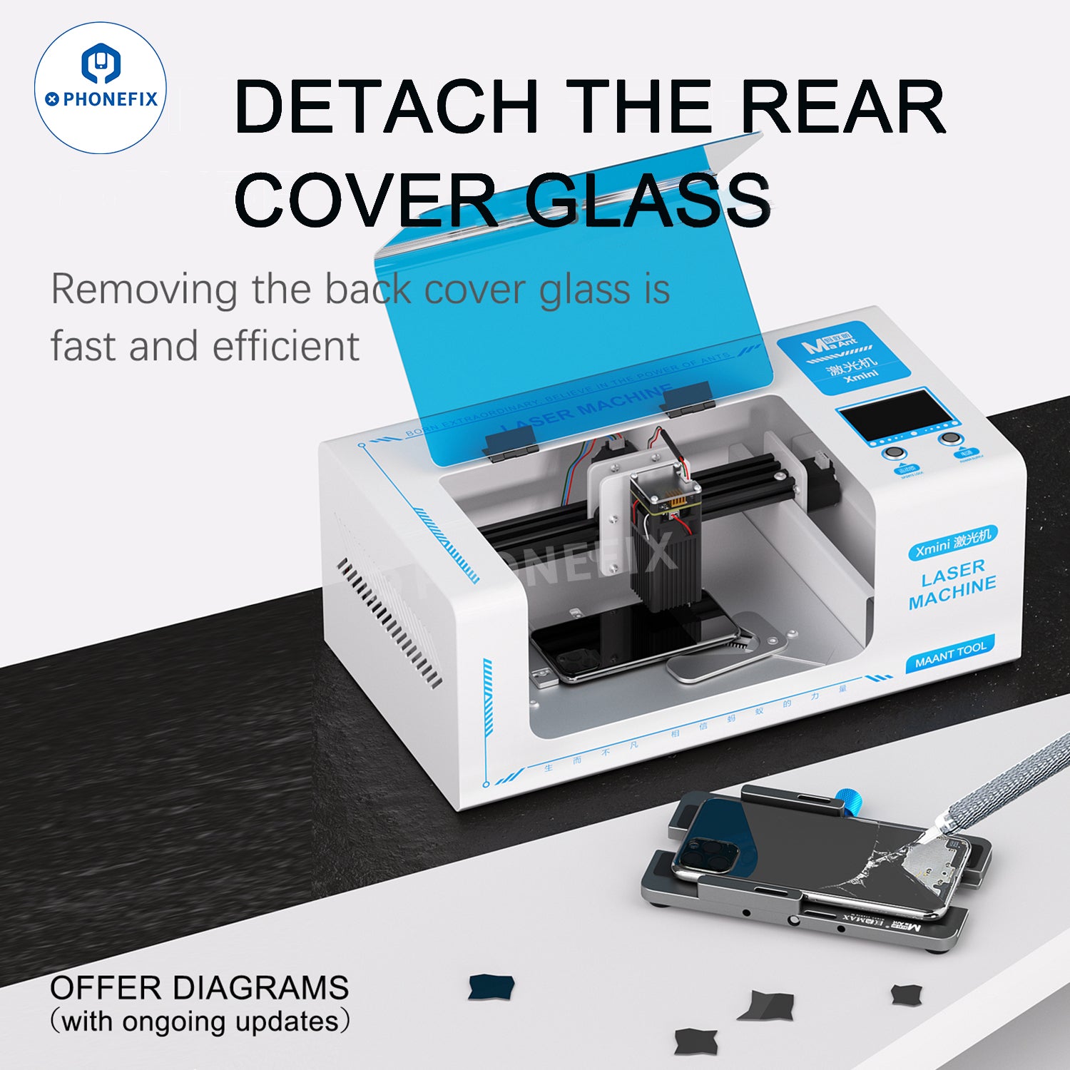 MaAnt Xmini Laser Machine for iPhone Back Glass/Screen Bracket Removal
