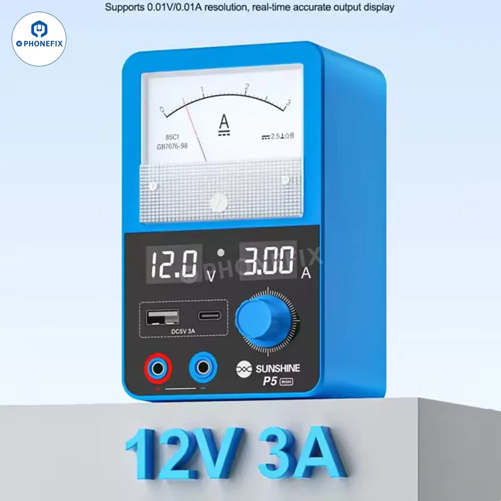 SUNSHINE P5 Mini 5V 3A Smart Power Supply for Mobile Phone Repair - CHINA PHONEFIX SHOP Team