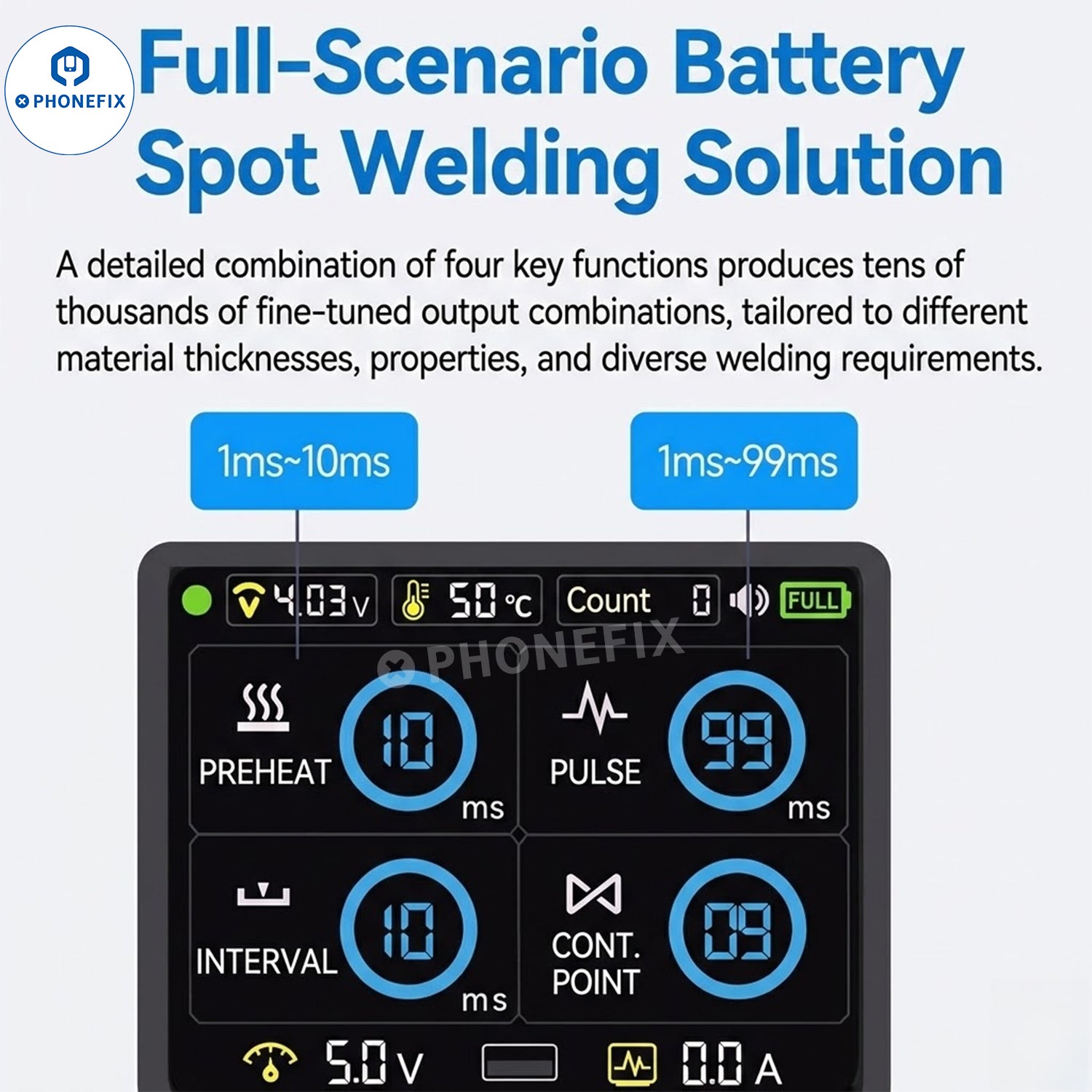 FNIRSI SWM-20 Spot Welding Machine for DIY Battery Replacement - CHINA PHONEFIX SHOP Team