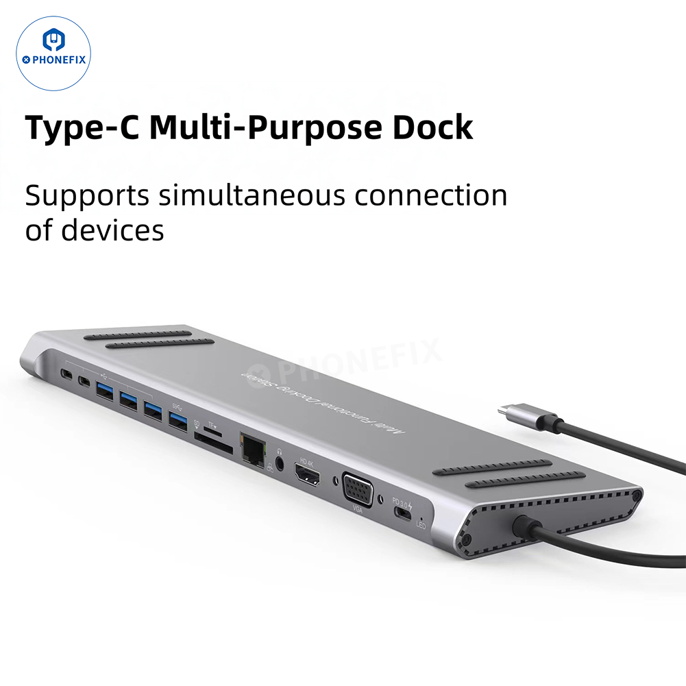 14 In 1 Type-C Docking Station PD Fast Charging For MacBook Laptop