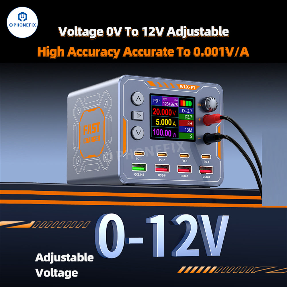 WLX-F1 140W PD QC 8 Ports Fast Charging Station Wireless Charger
