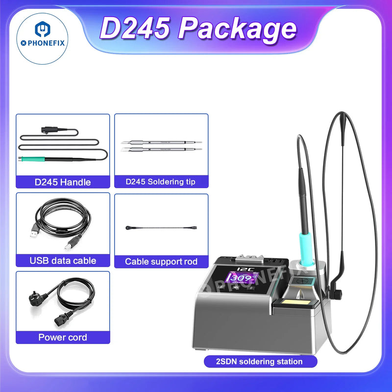 180W 110 250V I2C 2SDN Soldering Station With T115 T210 T245 Handle 180w-110-250v-i2c-2sdn-soldering-station-with-t115-t210-t245-handle
