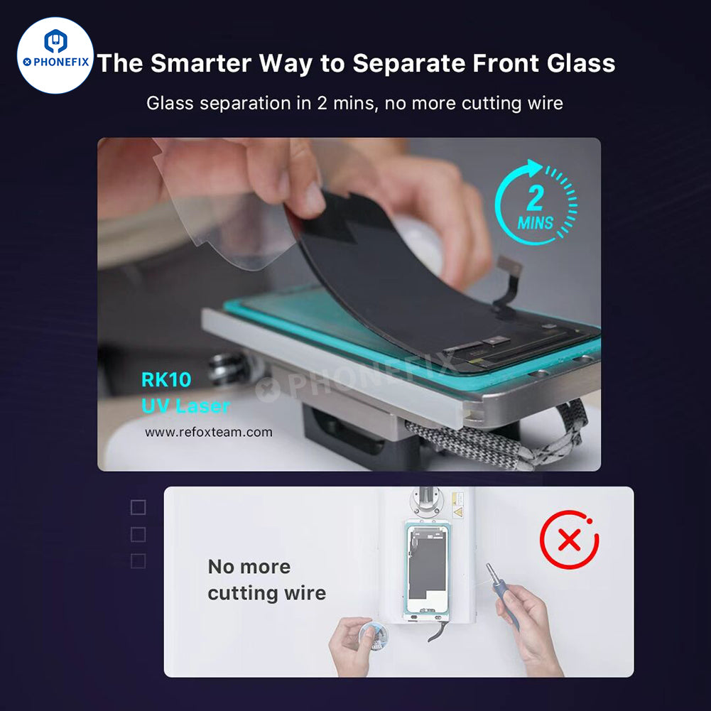REFOX RK10 UV Laser Machine for iPhone Screen/Back Glass Removal