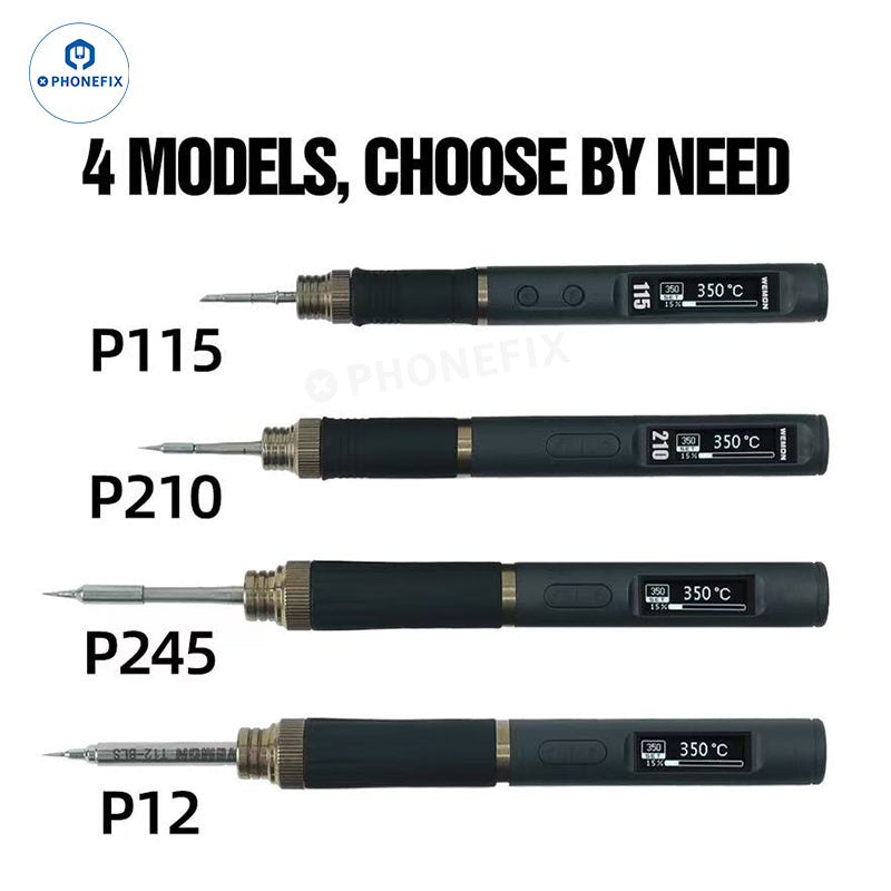 WEMON Portable Soldering Iron supports C115 C210 C245 T12 Tips