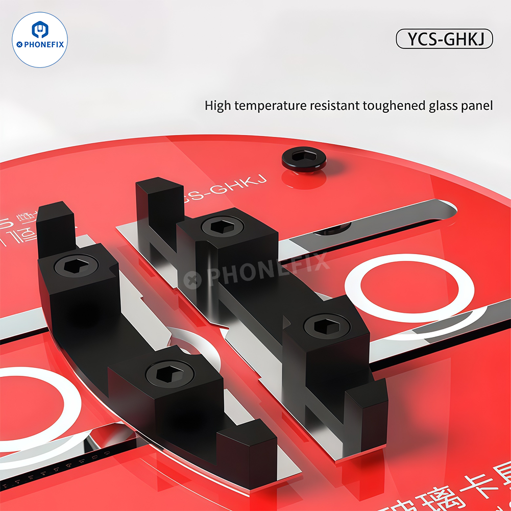YCS GHKJ Tempered Glass Fixture Mobile PCB Chip Soldering Clamp