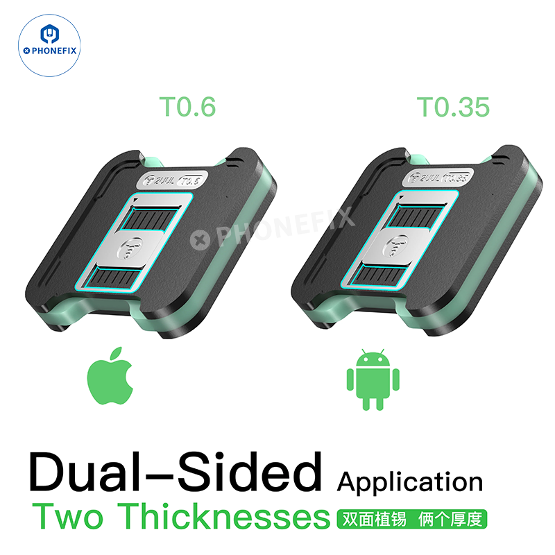 2UUL BH17 CPU Reballing Platform with iPhone A10-A19/Android Stencil