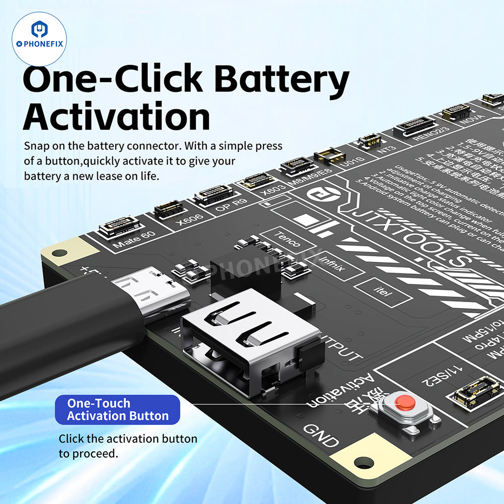 JTX B9 Battery Activation Board for iPhone 6S-17 Pro Max & Android