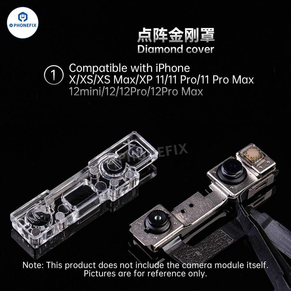 YCS M.Y iPhone Front Camera Lens Diamond Cover Dot Matrix Protector