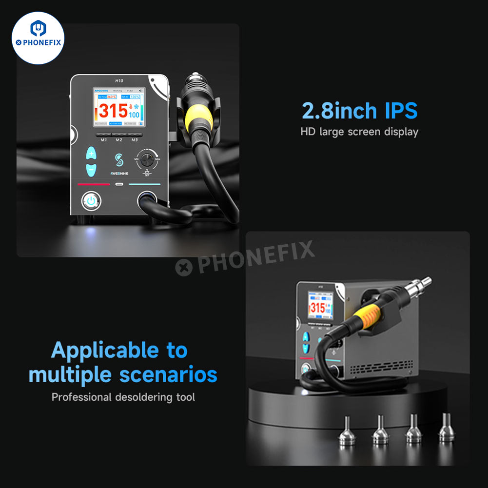AWESHINE H08 H10 Hot Air Rework Station for Mobile Phone Repair