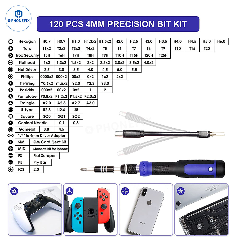 Kit de herramientas electrónicas esenciales DIYFIXTOOL - Kit de reparación de PC, portátiles y teléfonos - Equipo de CHINA PHONEFIX SHOP