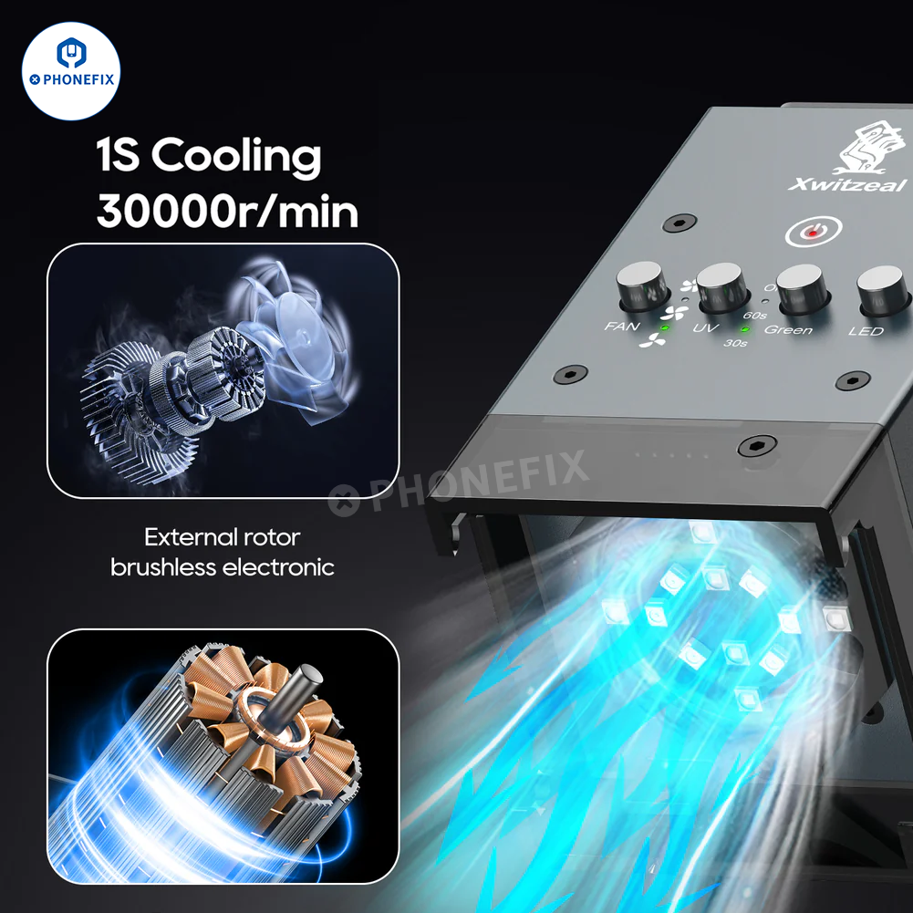 XwitZeal FAN1 UV Curing Cooling Fan for Phone Motherboard IC Repair