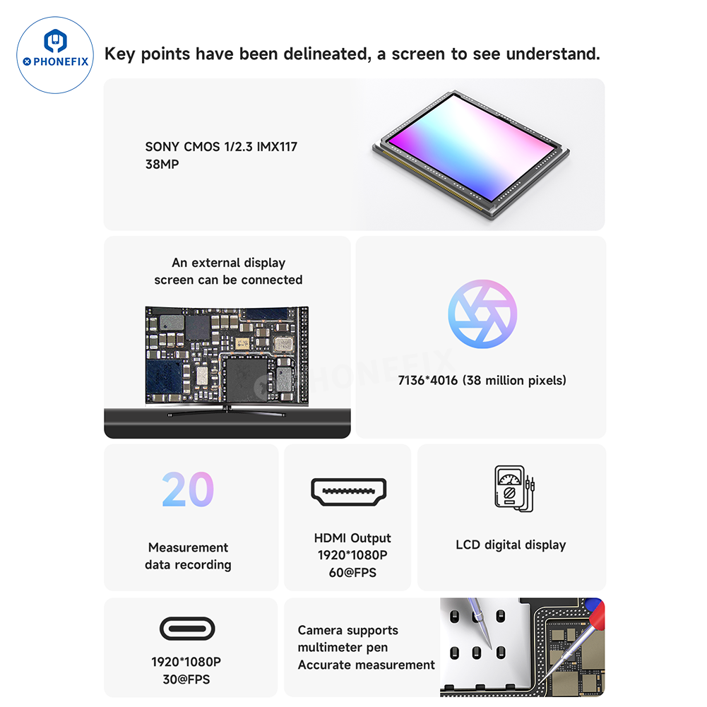 MECHANIC Action 2 Microscope Video Multimeter 38MP Camera