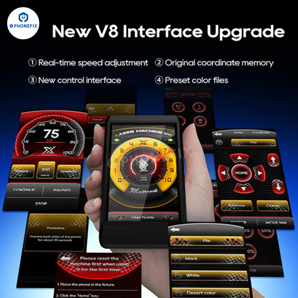 ブラックレーサー Xwitzeal V8 Ultra Laser Machine for iPhone 8-16 Back Glass Removal