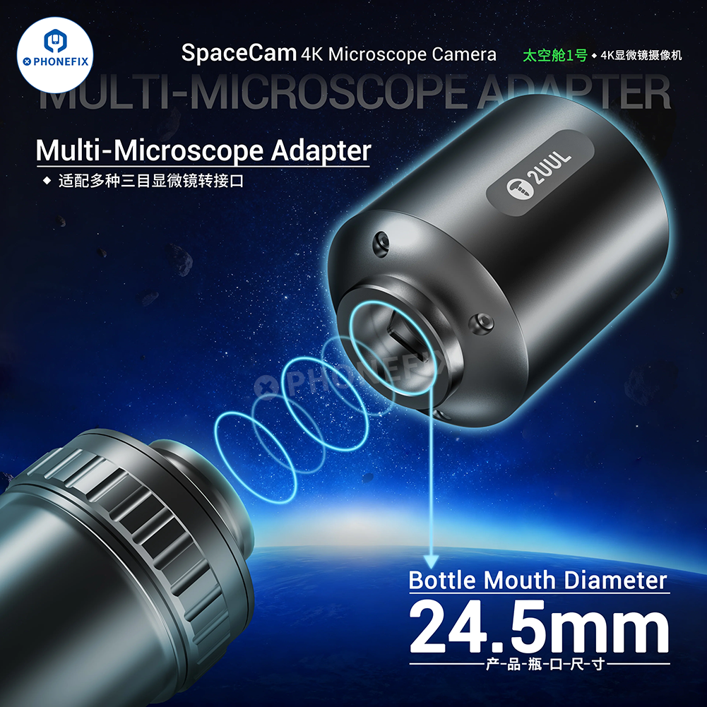 2UUL MS01 SpaceCam 4K Microscope Camera for Phone Repair