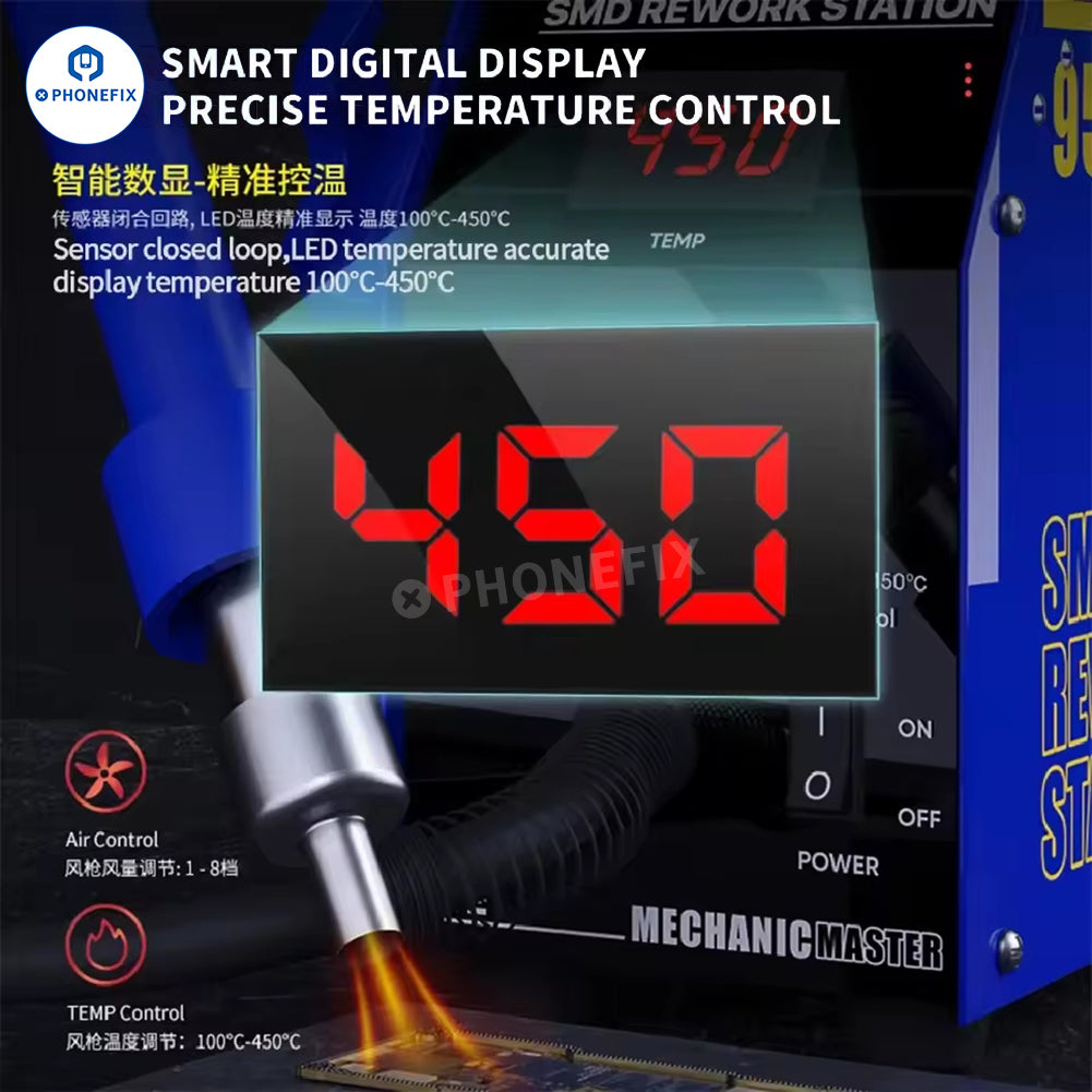 Pcb Rework Hot Air MECHANIC 957DW Hot Air Rework Station for Phone PCB IC Repair