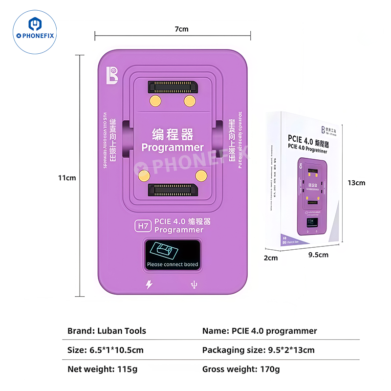 LUBAN H7 PCIE Nand Programmer BGA110/315/60/70 WIFI IC Module