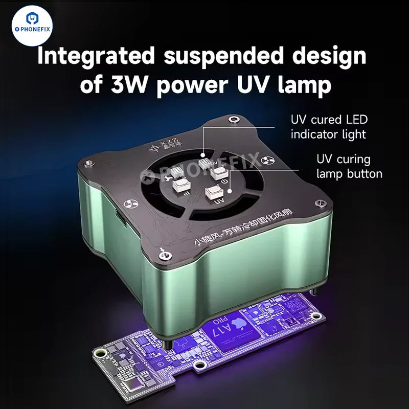 XZZ 3W 2-in-1 UV Curing Solder Mask and Cooling Fan - CHINA PHONEFIX SHOP Team